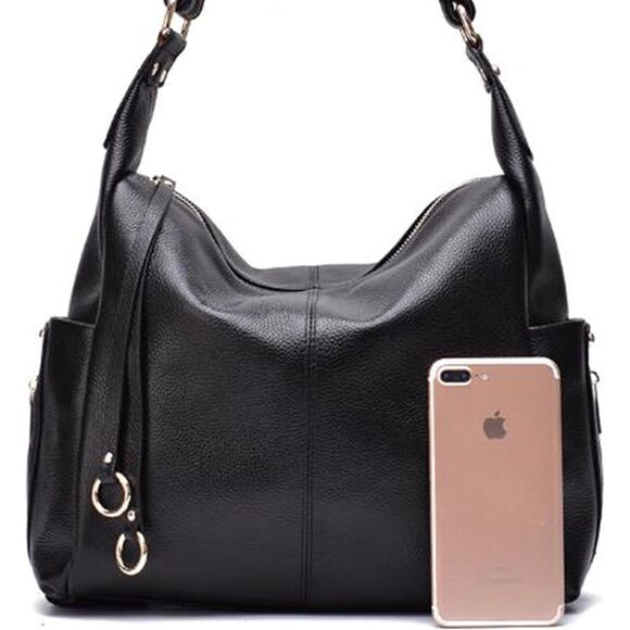 New European Minimalist Vegan Leather Shoulder Messenger Bag in Blue - Picture 6 of 13